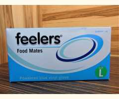 Powdered Disposable Vinyl Gloves (100) - Blue